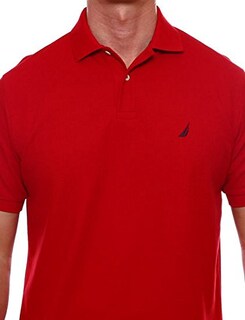 Foto 2 | Foto 2 | Polo Nautica Para Hombre, Manga Corta, Algodón Liso, Piqué, Rojo - Venta Internacional.