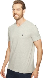 Foto 2 | Foto 2 | Camiseta Nautica De Manga Corta Lisa Y Corte Ajustado Con Cuello En V Para Hombre - Venta Internacional.