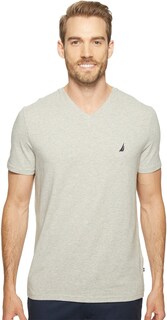 Foto 1 | Foto 1 | Camiseta Nautica Para Hombre, Manga Corta, Lisa, Entallada, Cuello En V, Gris - Venta Internacional.