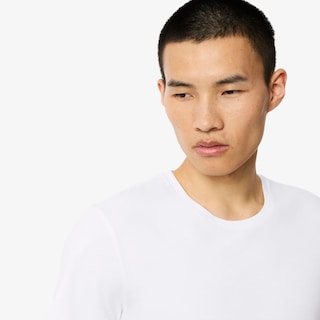 Foto 6 | Foto 6 | Playeras Lacoste Camisetas De Hombre Slim Fit 100% Algodón Color Blanco 3 Pack