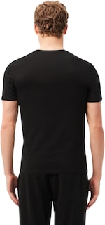 Foto 3 | Foto 3 | Playeras Lacoste Camisetas De Hombre Slim Fit 100% Algodón Color Negro 3 Pack