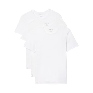 Foto 1 | Foto 1 | Playeras Lacoste Camisetas De Hombre Cuello Redondo Regular Fit Blanco 3 Pack