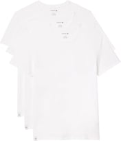 Playeras Lacoste Camisetas De Hombre Slim Fit 100% Algodón Color Blanco 3 Pack