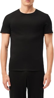 Foto 2 | Foto 2 | Playeras Lacoste Camisetas De Hombre Slim Fit 100% Algodón Color Negro 3 Pack