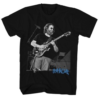 Foto 1 | Foto 1 | Camiseta Rockinstone Jerry Garcia Live Portrait En Blanco Y Negro - Venta Internacional.