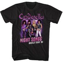 Camiseta Rockinstone Night Songs World Tour Cinderella - Venta Internacional.