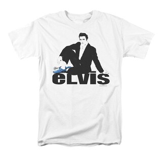 Foto 1 | Foto 1 | Camiseta Rockinstone Elvis Presley De Gamuza Azul 180 G/m² - Venta Internacional.
