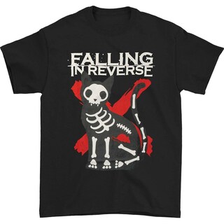 Foto 1 | Foto 1 | Camiseta Rockinstone Falling In Reverse X Ray Con Estampado De Gato - Venta Internacional.