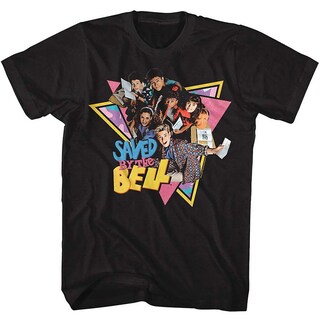 Foto 1 | Foto 1 | Camiseta Rockinstone Saved By The Bell Group Con Triángulos, 180 G/m² - Venta Internacional.