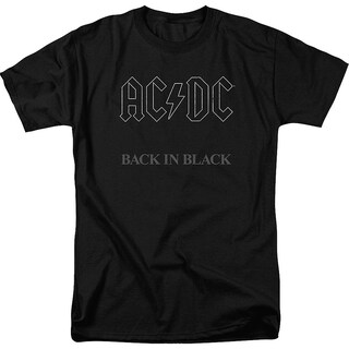 Foto 1 | Foto 1 | Camiseta Rockinstone Acdc Back En Negro 100% Algodón - Venta Internacional.