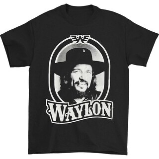 Foto 1 | Foto 1 | Camiseta Rockinstone Waylon Jennings Tour 79 Negra - Venta Internacional.
