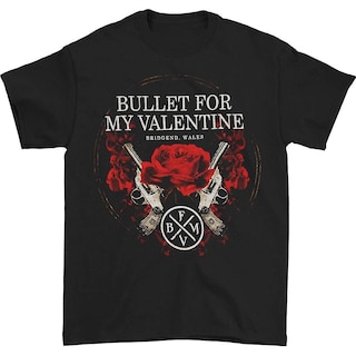 Foto 1 | Foto 1 | Camiseta Bullet For My Valentine Roses & Pistols Para Hombre - Venta Internacional.