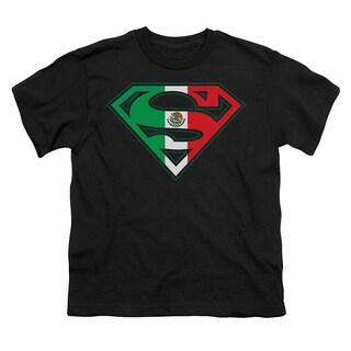 Foto 1 | Foto 1 | Camiseta Rockinstone Superman Con Escudo De Bandera Mexicana Para Jóvenes - Venta Internacional.