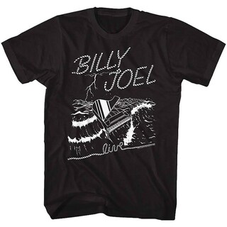 Foto 1 | Foto 1 | Camiseta Rockinstone Billy Joel Sea Piano 180 G/m², 100% Algodón - Venta Internacional.
