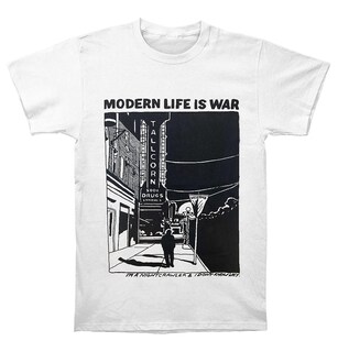 Foto 1 | Foto 1 | Camiseta Rockinstone Modern Life Is War Night Crawler Blanca - Venta Internacional.
