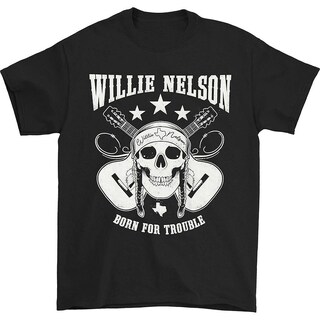 Foto 1 | Foto 1 | Camiseta Rockinstone Willie Nelson Born For Trouble Skull - Venta Internacional.