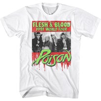 Camiseta Rockinstone 1991 World Tour Poison 180 G/m² - Venta Internacional.