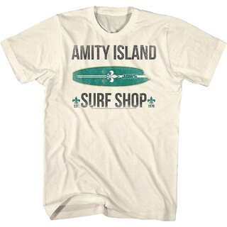 Foto 1 | Foto 1 | Camiseta Jaws Amity Island Surf Shop Para Hombre, 100% Algodón - Venta Internacional.