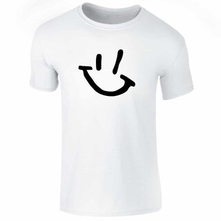Foto 1 | Foto 1 | Camiseta Rockinstone Graeme Park Smiley White Con Logo Negro - Venta Internacional.