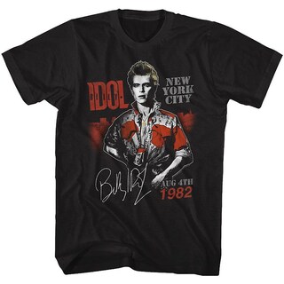 Foto 1 | Foto 1 | Camiseta Billy Idol Aug '82 De Rockinstone, 180 G/m², 100% Algodón - Venta Internacional.