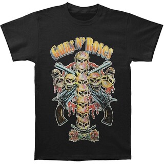 Foto 1 | Foto 1 | Camiseta Rockinstone Guns N Roses Skull Cross 80s 100% Algodón - Venta Internacional.