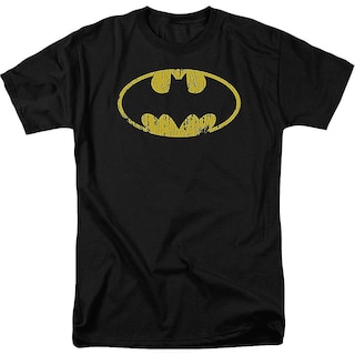 Foto 1 | Foto 1 | Camiseta Rockinstone Con Estampado De Batman Con El Símbolo De Un Murciélago Desgastado - Venta Internacional.