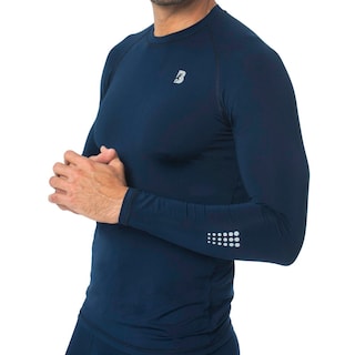 Foto 1 | Foto 1 | Playera Deportiva Dryfit Manga Larga Black Secret Sport Azul Marino para Caballero