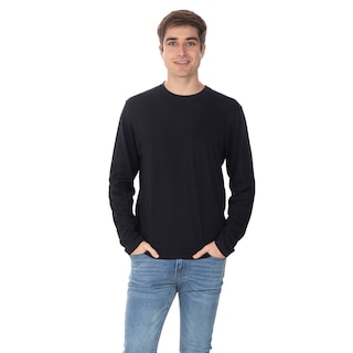 Foto 3 | Foto 3 | Playera Básica Manga Larga Quarry Negra para Hombre