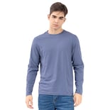 Playera Básica Manga Larga Quarry Azul Marino para Hombre