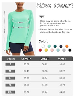 Foto 6 | Foto 6 | Camiseta de Entrenamiento Tacvasen Manga Larga UPF 80+ Verde Menta para Mujer - Venta Internacional