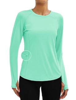 Foto 1 | Foto 1 | Camiseta de Entrenamiento Tacvasen Manga Larga UPF 80+ Verde Menta para Mujer - Venta Internacional