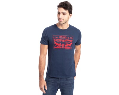 Foto 1 | Foto 1 | Playera Levi’s 2-horse Graphic Tee 22495-0042 color Azul