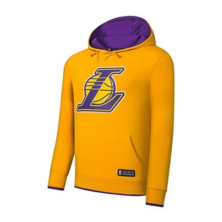 Foto 1 | Foto 1 | Nba Original Sudadera Con Gorro De Hombre Los Angeles Lakers Color Amarillo Con Logo Al Frente, Talla Chico