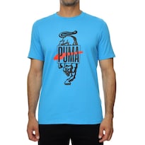 Playera Puma Qualifer Ss Tee Azul para Hombre