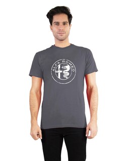 Foto 1 | Foto 1 | Playera Alfa Romeo Logo Desgastado Gris