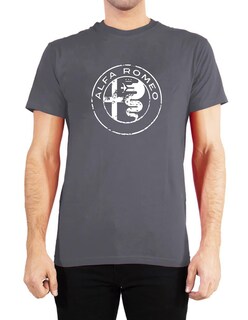 Foto 3 | Foto 3 | Playera Alfa Romeo Logo Desgastado Gris