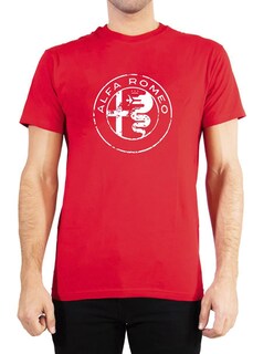 Foto 3 | Foto 3 | Playera Alfa Romeo Roja Logo Desgastado para Hombre