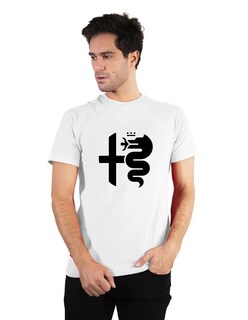Foto 4 | Foto 4 | Playera Alfa Romeo Blanca Logo Centro para Hombre