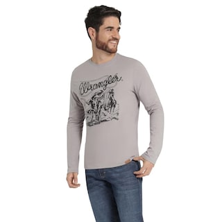 Foto 2 | Foto 2 | Playera Hombre Wrangler Comfort 335 Gris