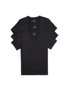 Foto 1 | Foto 1 | 3 Playeras Calvin Klein Pack Algodón Cuello V Classic T Shirt Camisetas Color Negro Para Hombre