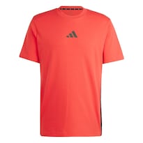 Playera Essentials Adidas 3 Franjas Roja para Hombre