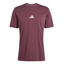 Playera Essentials 3 Franjas Tejido Jersey Adidas Rojo para Hombre