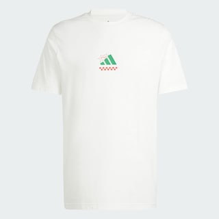 Foto 4 | Foto 4 | Playera Lounge Pizza Estampada Adidas Blanco para Hombre