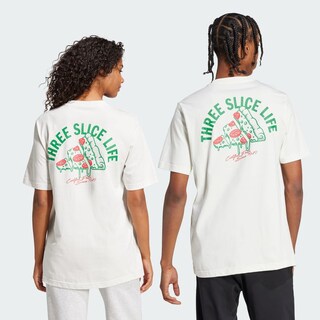 Foto 5 | Foto 5 | Playera Lounge Pizza Estampada Adidas Blanco para Hombre