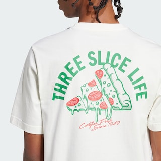 Foto 8 | Foto 8 | Playera Lounge Pizza Estampada Adidas Blanco para Hombre