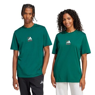 Foto 3 | Foto 3 | Playera Lounge Pizza Estampada Adidas Verde para Hombre