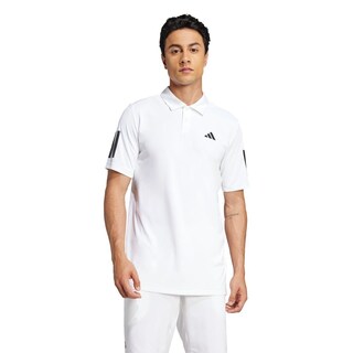 Foto 2 | Foto 2 | Playera Cuello Camisa De Tennis Club 3 Franjas Adidas Blanco Hombre
