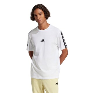 Foto 2 | Foto 2 | Playera Adidas Essentials 3 Franjas Tejido Jersey Blanco para Hombre