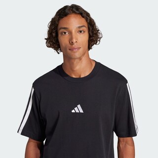 Foto 7 | Foto 7 | Playera Adidas Essentials 3 Franjas Tejido Jersey Negro