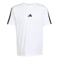 Playera Adidas Essentials 3 Franjas Tejido Jersey Blanco para Hombre